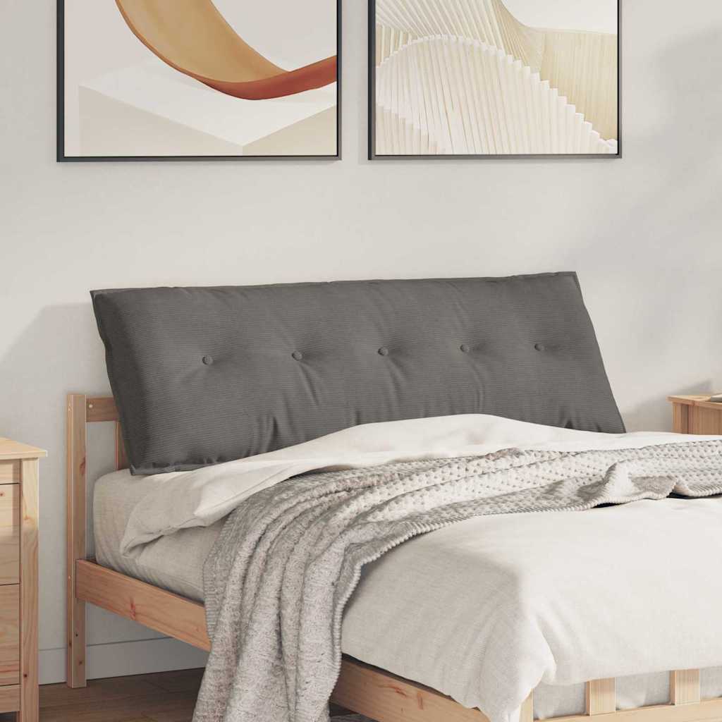 vidaXL Cojín de Espalda Gris Claro 140 x 50 cm Tela de Pana