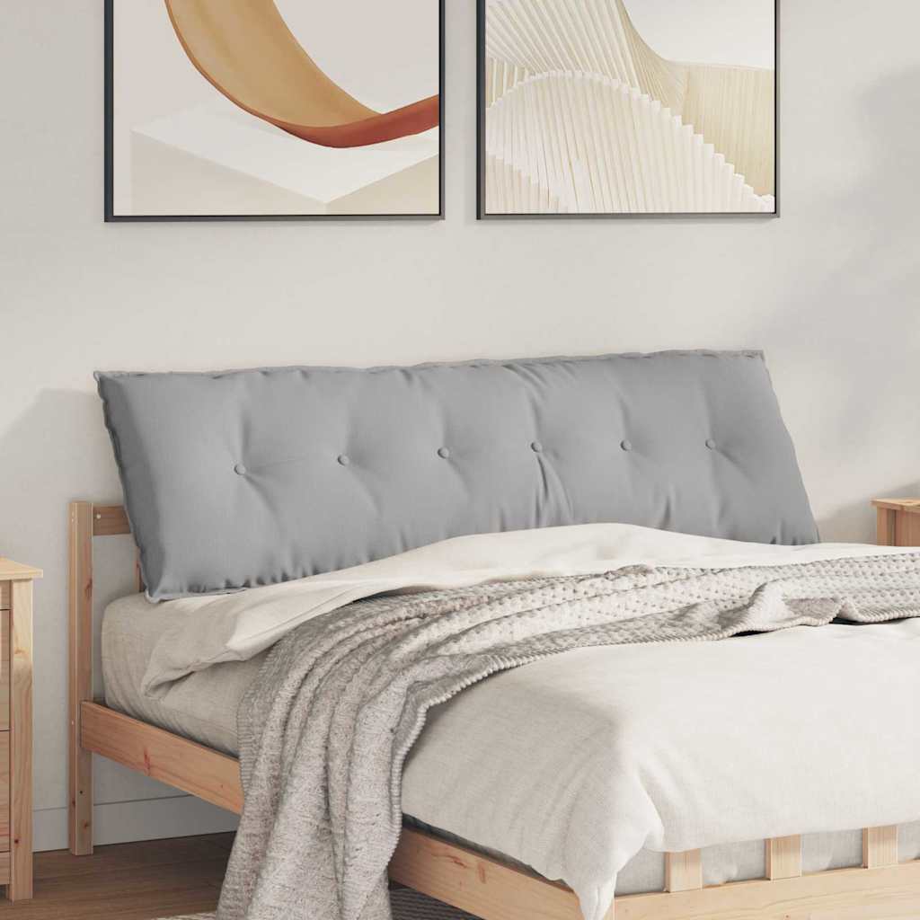 vidaXL Cojín de Espalda Gris Nube 160 x 19 x 50 cm tela
