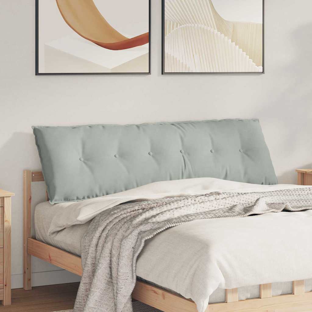vidaXL Cojín de Espalda Gris Claro 160 x 50 cm Tela de Pana