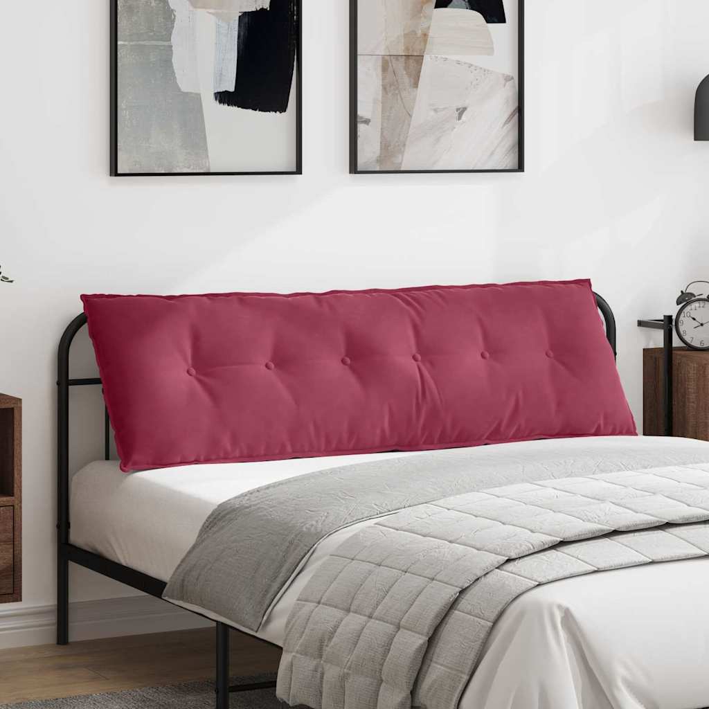 vidaXL Cojín de Espalda Rojo vino 160 x 50 cm Tela de Pana