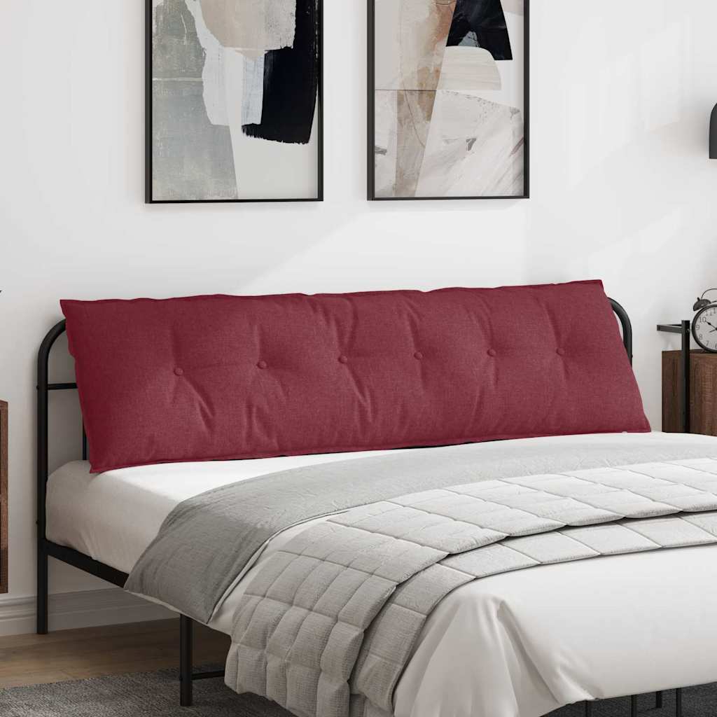 vidaXL Cojín de Espalda Rojo vino 180 x 19 x 50 cm tela