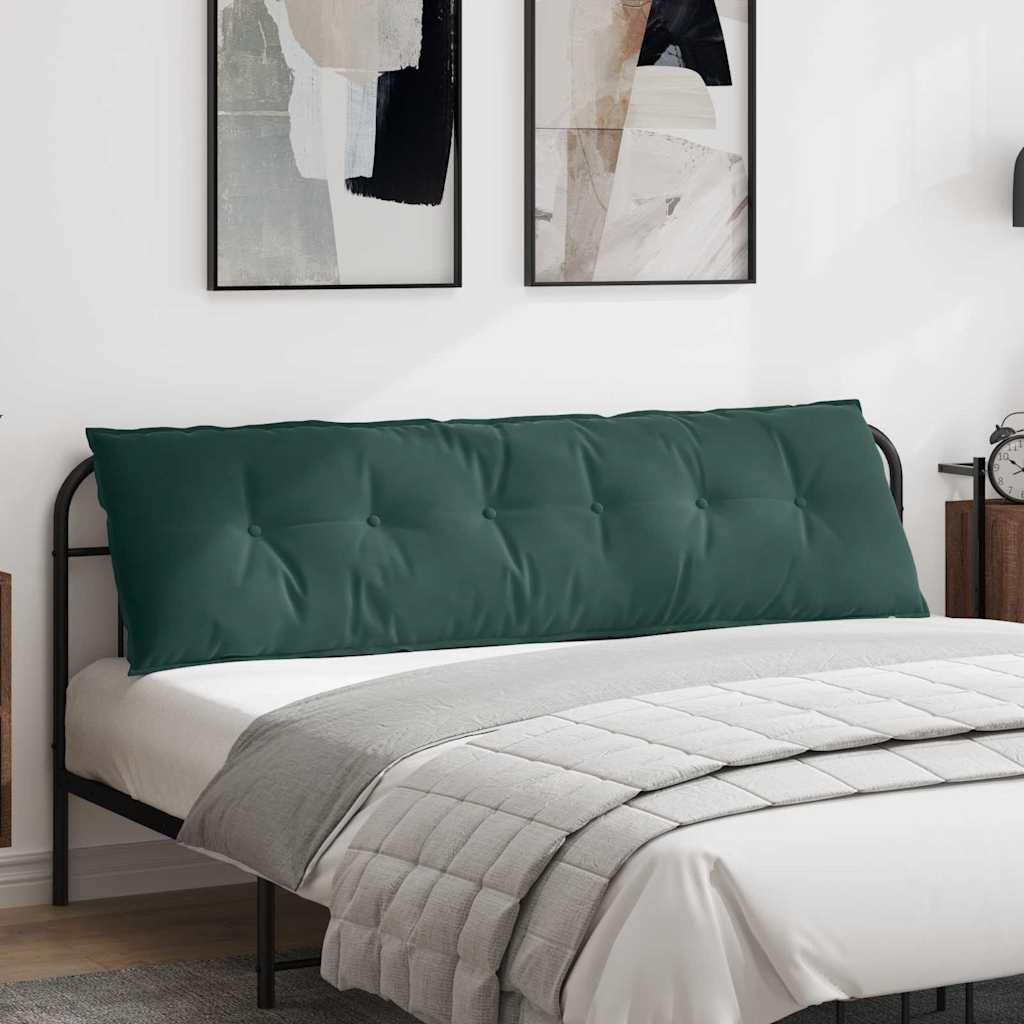 vidaXL Cojín de Espalda Verde oscuro 180 x 50 cm Tela de Pana