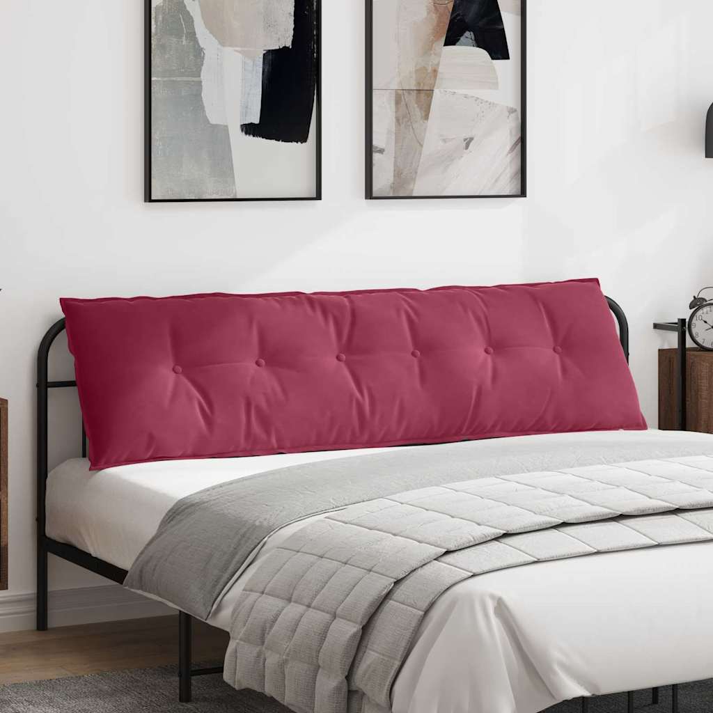 vidaXL Cojín de Espalda Rojo vino 180 x 50 cm Tela de Pana