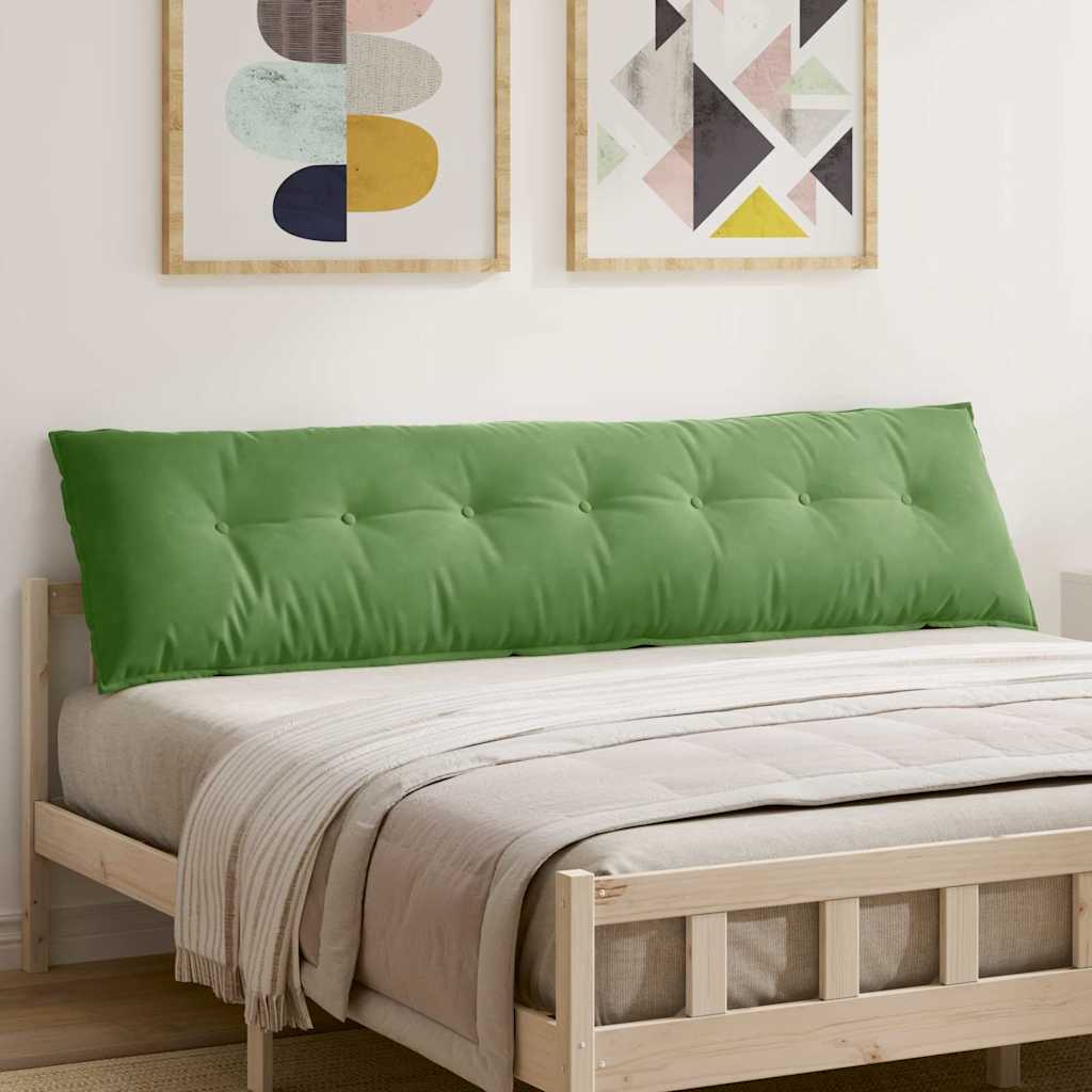 vidaXL Cojín de Espalda Verde claro 200 x 50 cm Tela de Pana