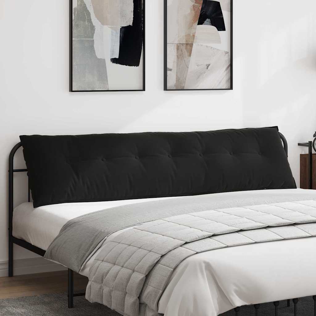 vidaXL Cojín de Espalda Negro 200 x 50 cm Tela de Pana