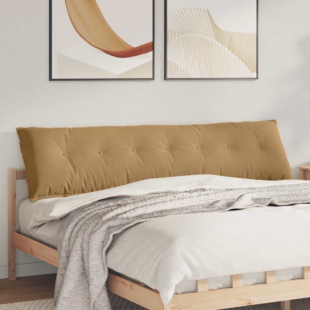 vidaXL Cojín de Espalda Marrón 200 x 50 cm Tela de Pana