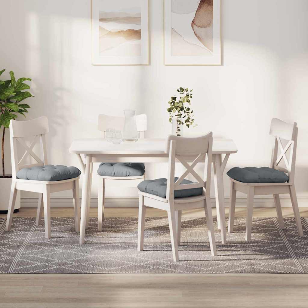 vidaXL Cojines para asiento 4 uds. Tela Gris Claro 40 x 40 x 12 cm