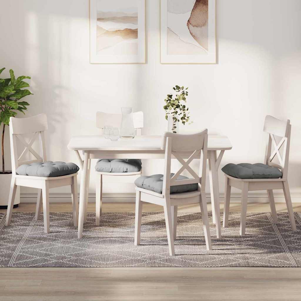 vidaXL Cojines para asiento 4 uds. Tela Gris Nube 40 x 40 x 12 cm