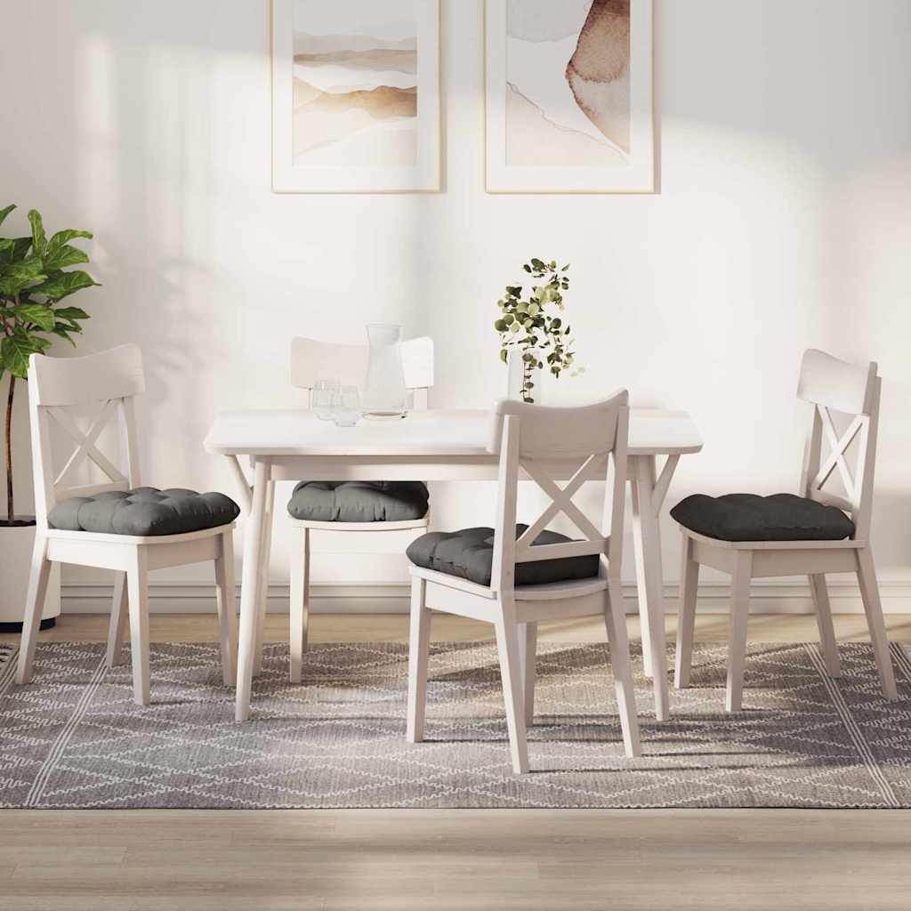 vidaXL Cojines para asiento 4 uds. Tela de Pana Gris Claro 45 x 45 cm