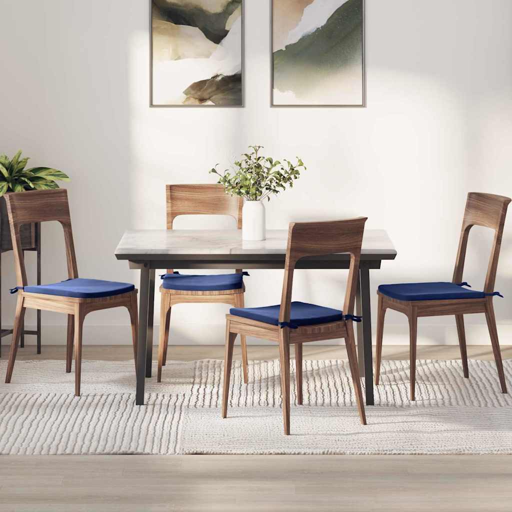 vidaXL Cojines para asiento 4 uds. Terciopelo Azul Policía