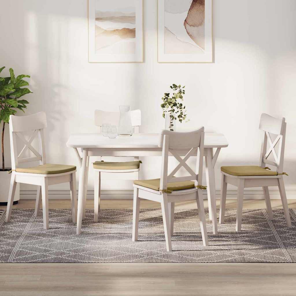 vidaXL Cojines para asiento 4 uds. Tela de Pana Verde grisáceo
