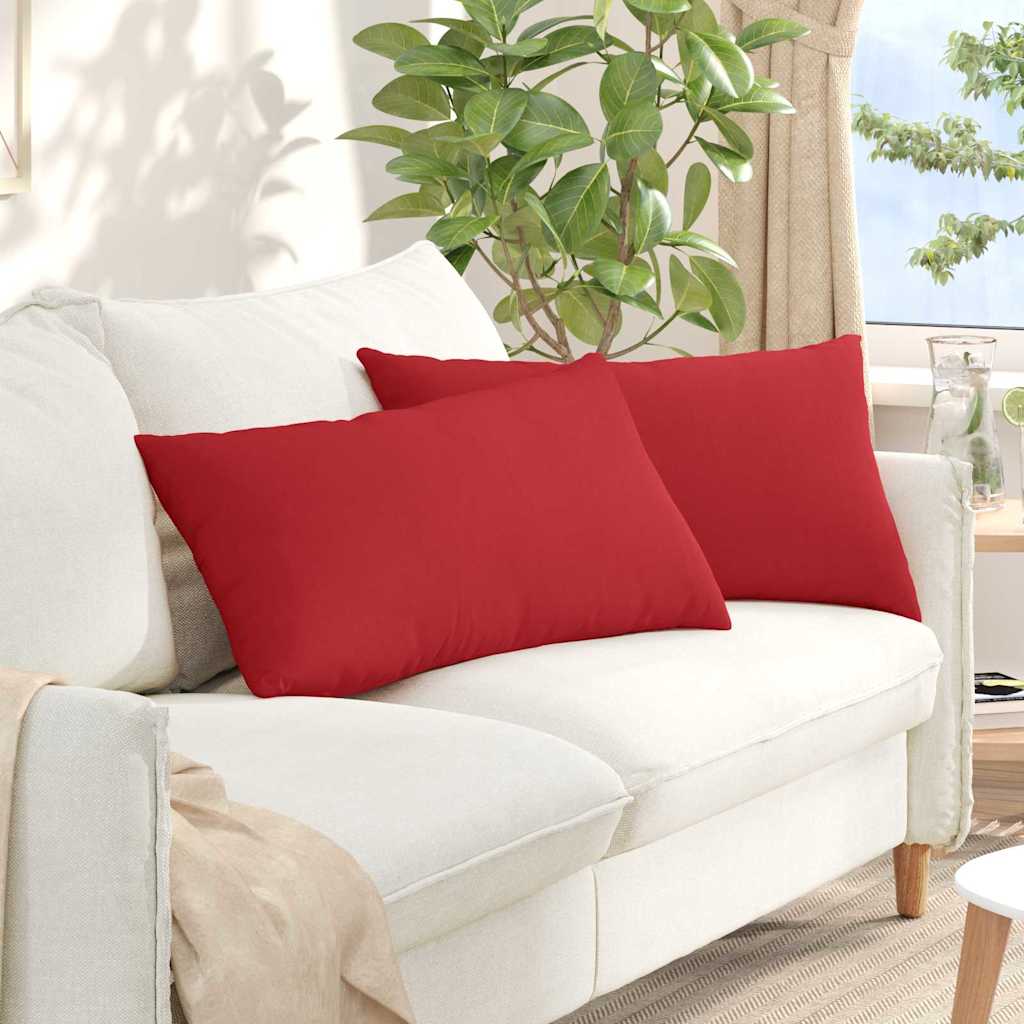 vidaXL Cojines de sofá 2 uds. tela Rojo 80 x 40 cm