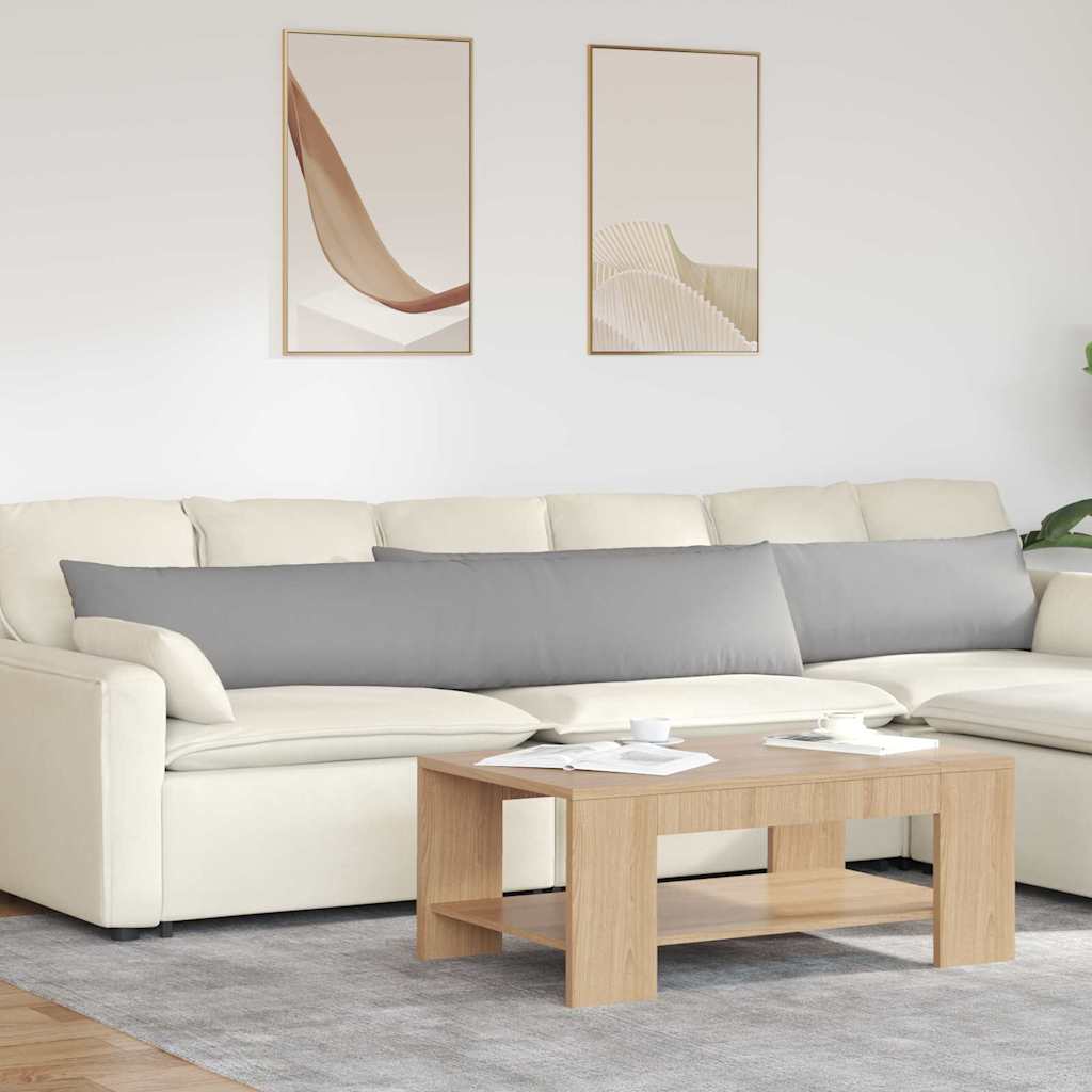 vidaXL Cojines de sofá 2 uds. tela Gris Nube 200 x 40 cm