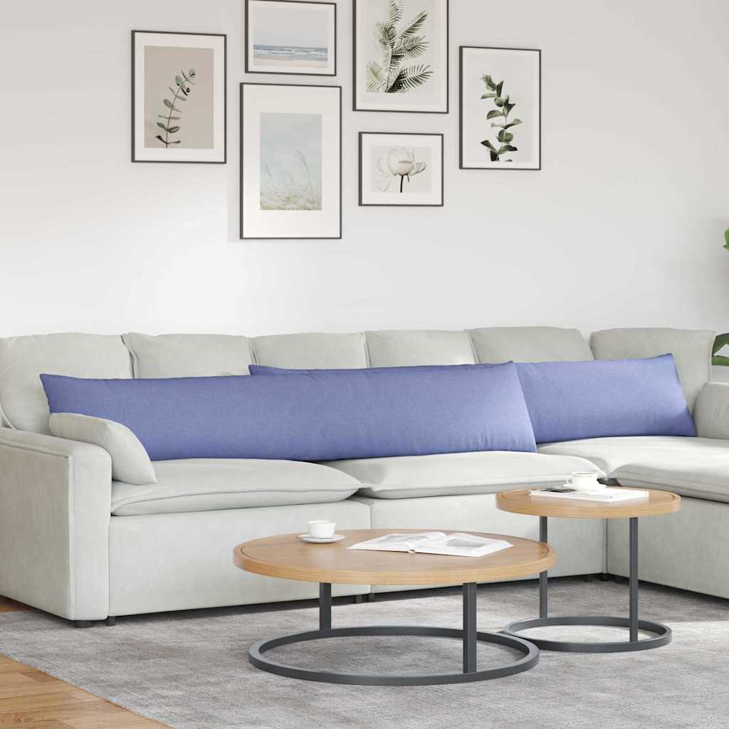 vidaXL Cojines de sofá 2 uds. tela Azul jeans 200 x 40 cm