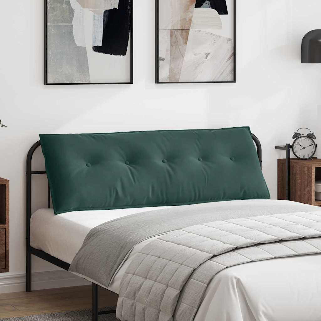 vidaXL Cojín de Espalda Verde oscuro 140 x 50 cm Tela de Pana