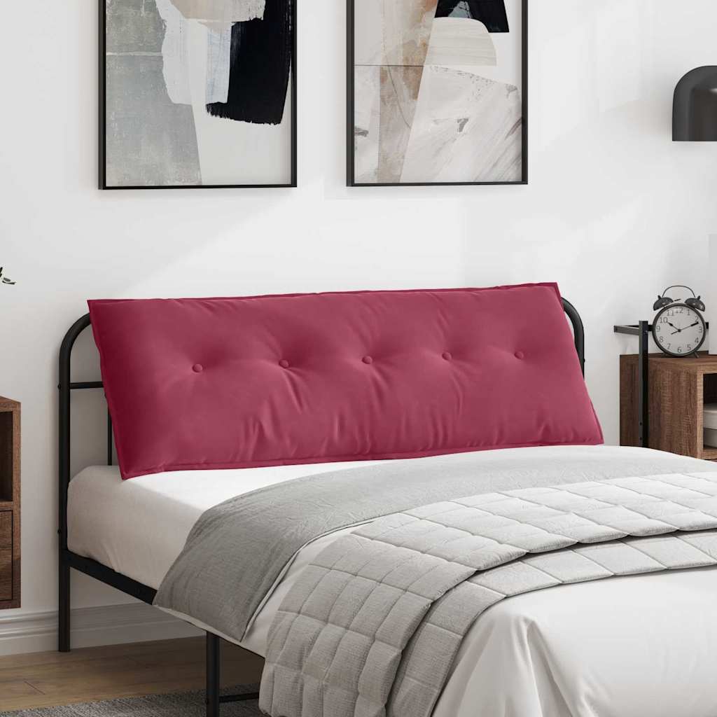 vidaXL Cojín de Espalda Rojo vino 140 x 50 cm Tela de Pana