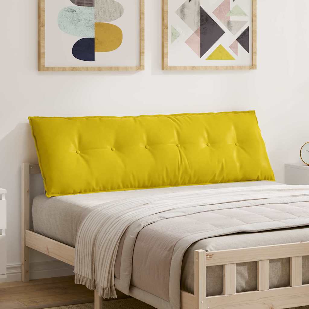 vidaXL Cojín de Espalda Amarillo 160 x 50 cm Tela de Pana
