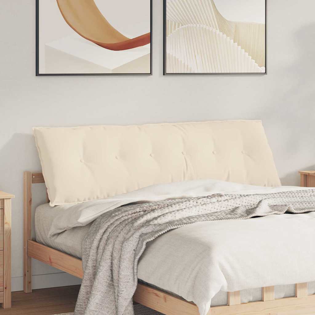 vidaXL Cojín de Espalda Beige 160 x 50 cm Tela de microfibra