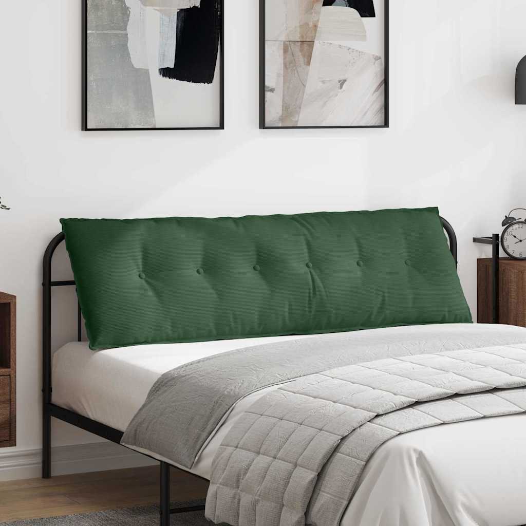 vidaXL Cojín de Espalda Verde Selva 160 x 50 cm Tela de Pana
