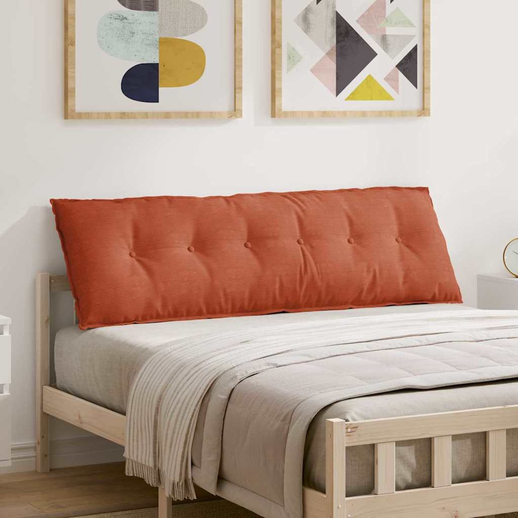 vidaXL Cojín de Espalda Rojo Naranja 160 x 50 cm Tela de Pana