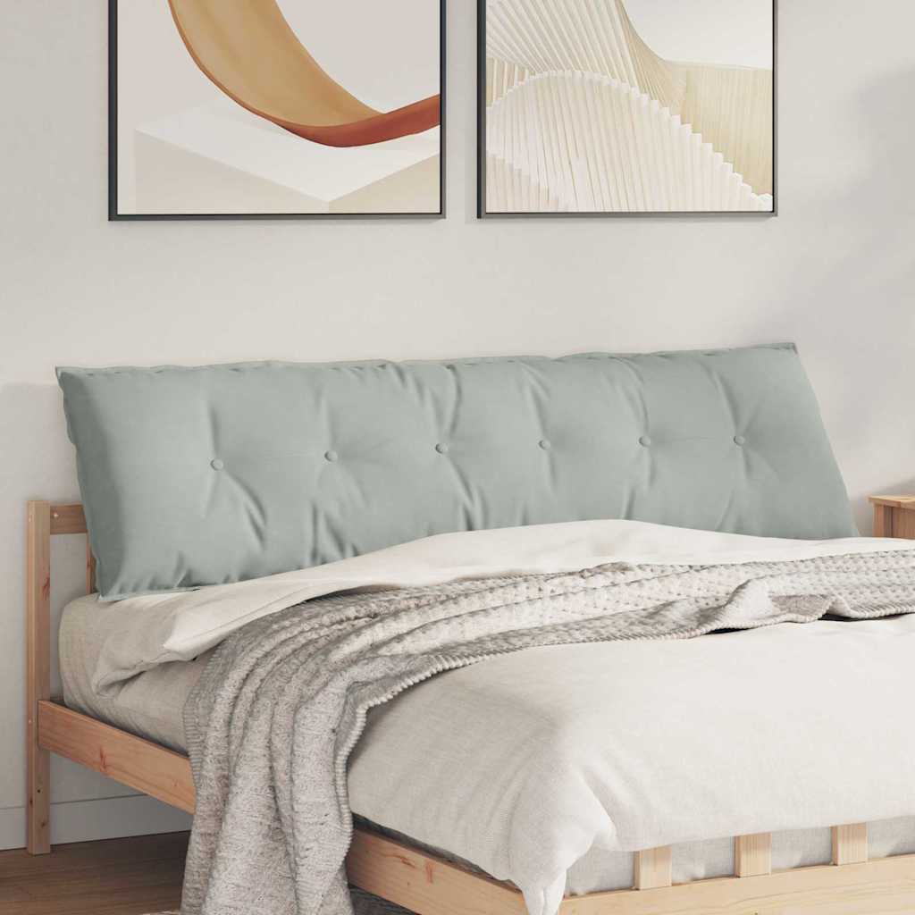 vidaXL Cojín de Espalda Gris Claro 180 x 50 cm Tela de Pana