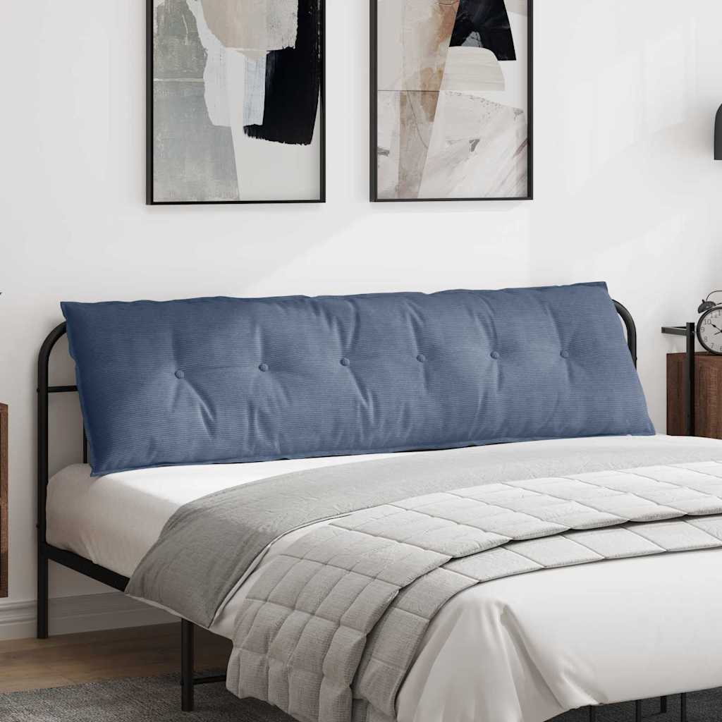 vidaXL Cojín de Espalda Azul 180 x 50 cm Tela de Pana