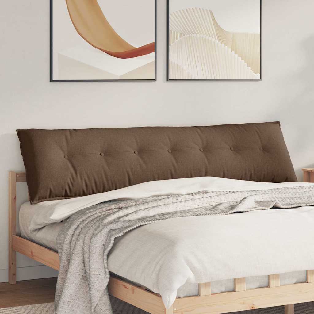 vidaXL Cojín de Espalda Marrón 200 x 19 x 50 cm tela