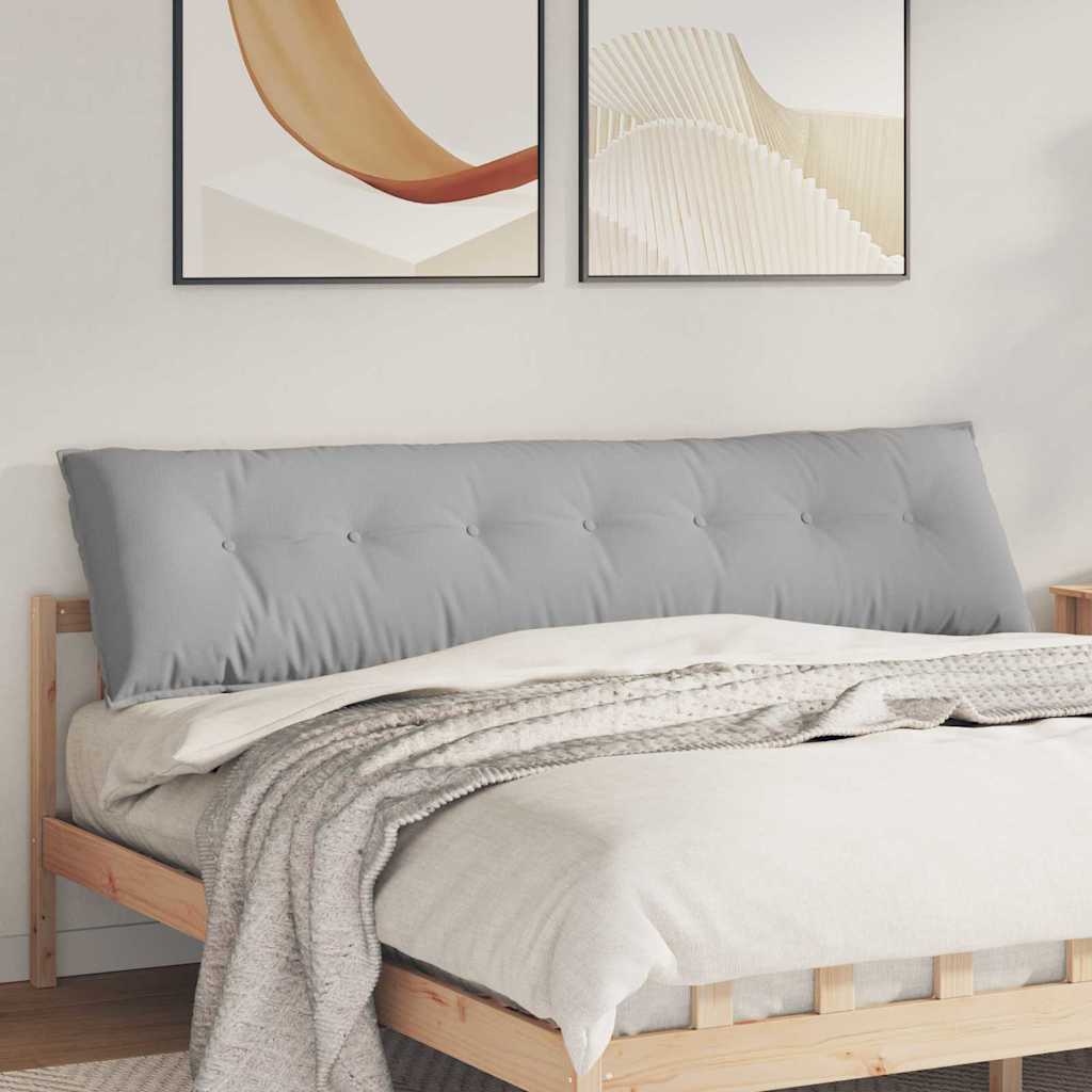 vidaXL Cojín de Espalda Gris Nube 200 x 19 x 50 cm tela