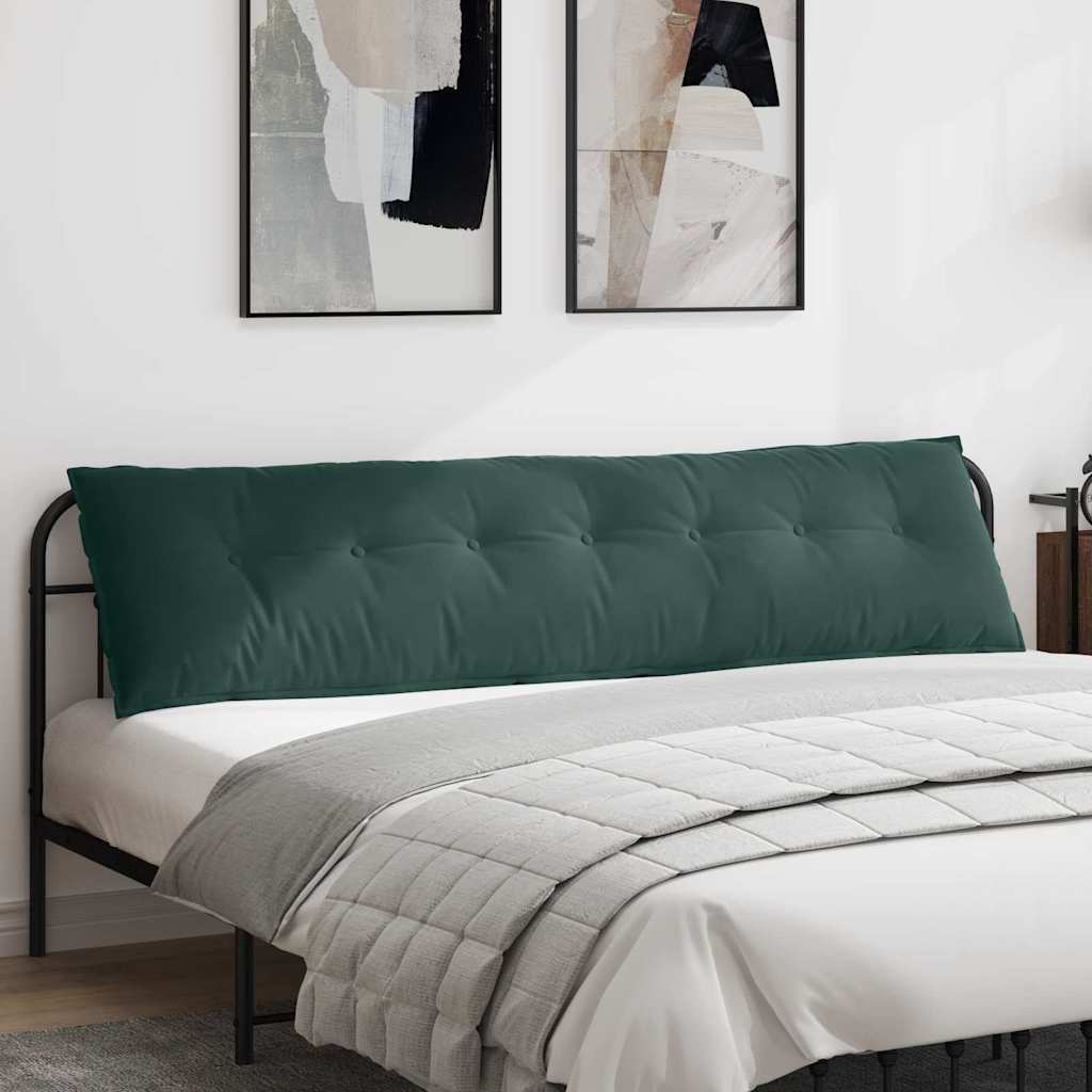 vidaXL Cojín de Espalda Verde oscuro 200 x 50 cm Tela de Pana