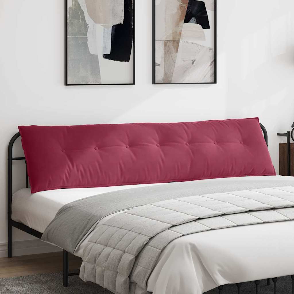 vidaXL Cojín de Espalda Rojo vino 200 x 50 cm Tela de Pana