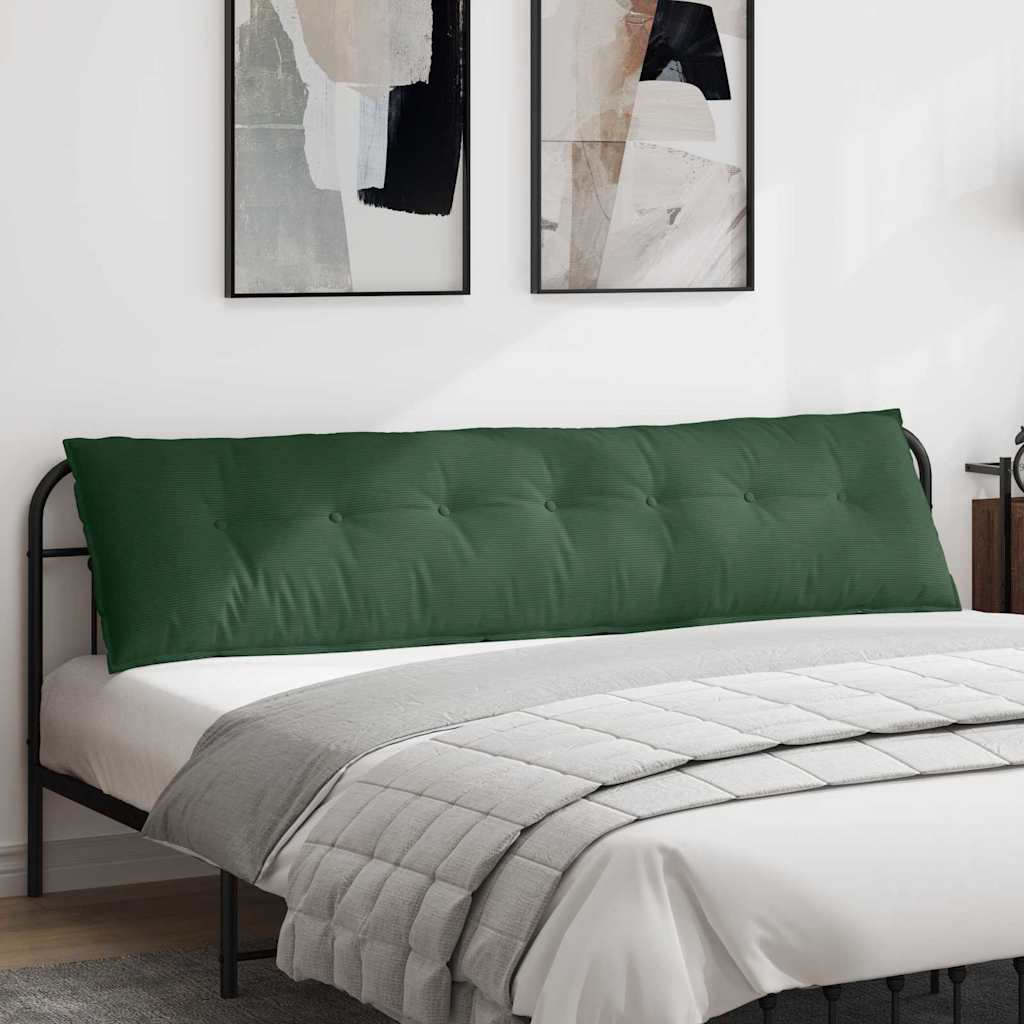 vidaXL Cojín de Espalda Verde Selva 200 x 50 cm Tela de Pana
