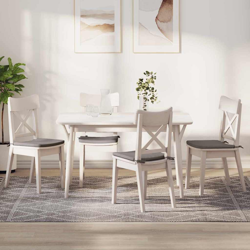 vidaXL Cojines para asiento 4 uds. tela Taupé 40 x 40 x 3 cm