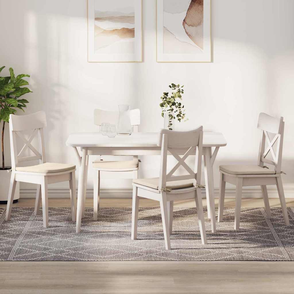 vidaXL Cojines para asiento 4 uds. Tela de microfibra Beige
