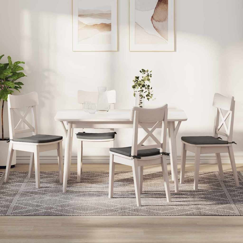 vidaXL Cojines para asiento 4 uds. Tela de Pana Gris Claro