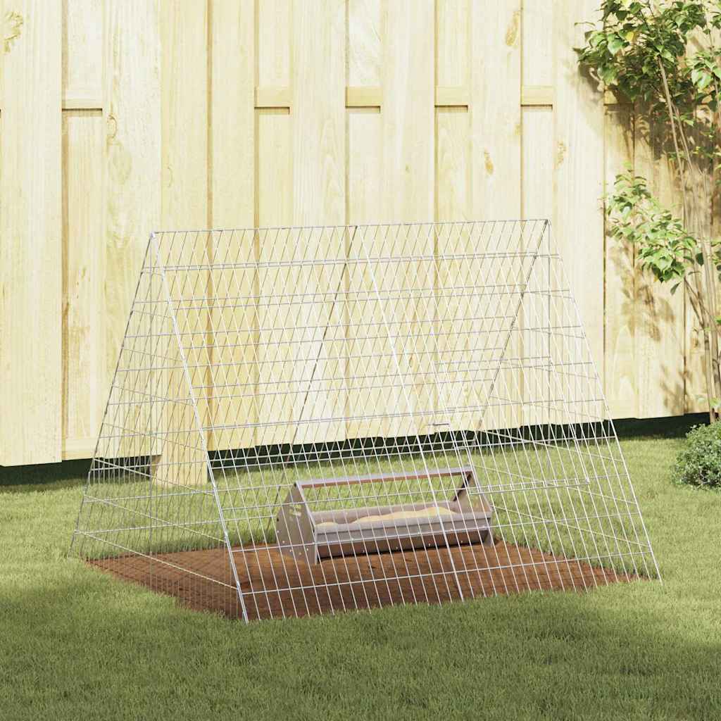 vidaXL Jaula para pollos Plateado 110 x 100 x 85 cm Acero Galvanizado