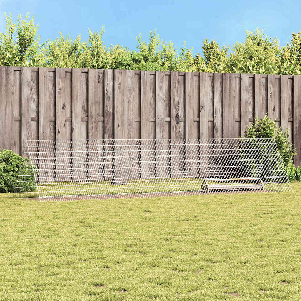vidaXL Jaula para pollos Plateado 430 x 100 x 85 cm Acero Galvanizado