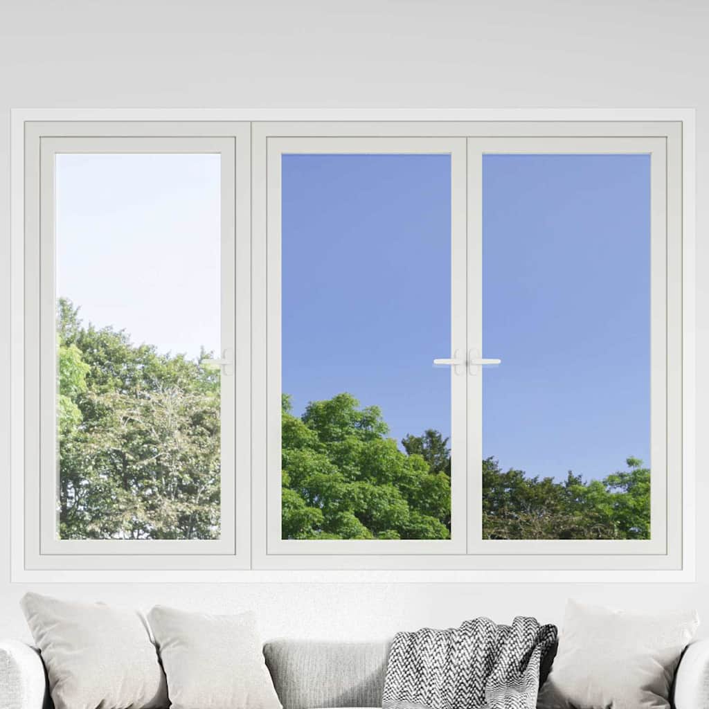 vidaXL Película Solar Reflectante Estática para Ventanas Plateado PVC
