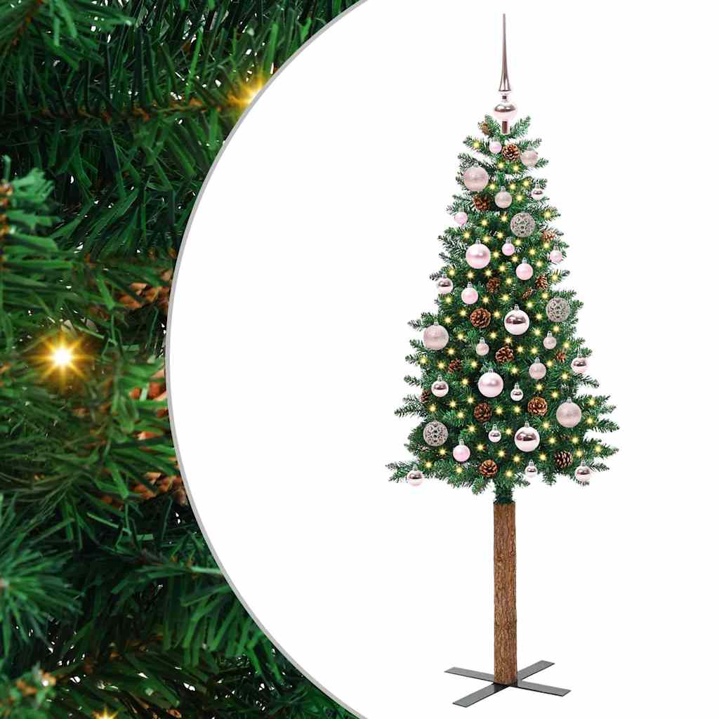vidaXL Árbol de Navidad Delgado Verde 150 cm