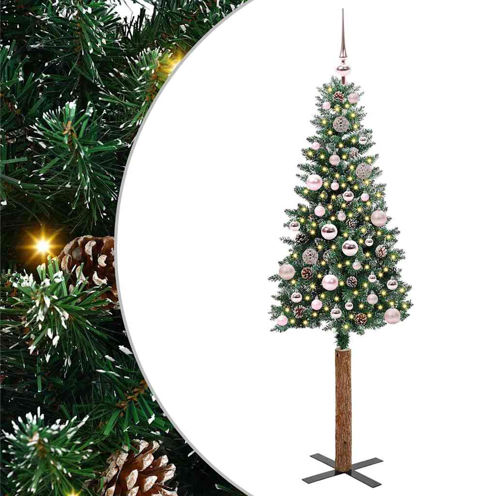 vidaXL Árbol de Navidad Delgado Verde 150 cm