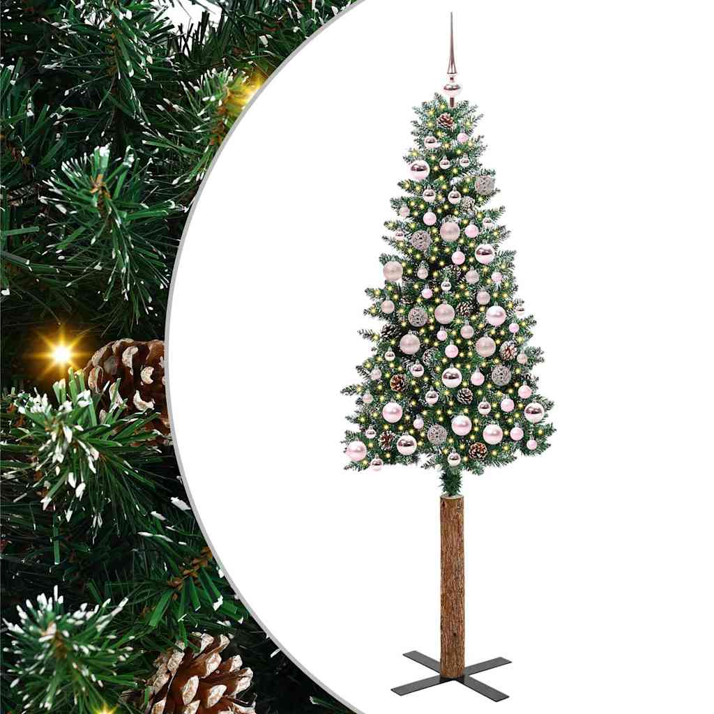 vidaXL Árbol de Navidad Delgado Verde 180 cm