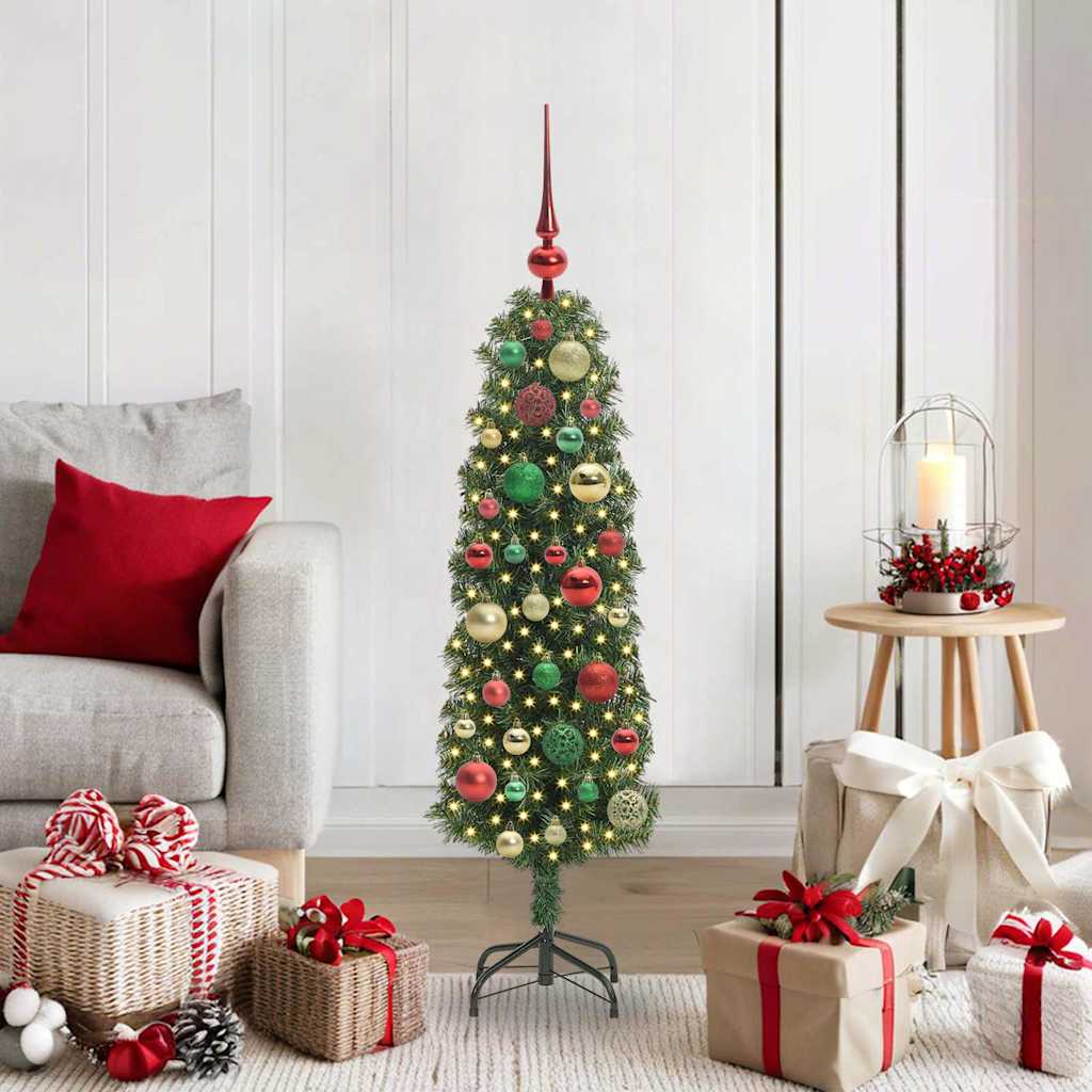 vidaXL Árbol de Navidad artificial Verde 120 cm PVC, Acero y Plástico