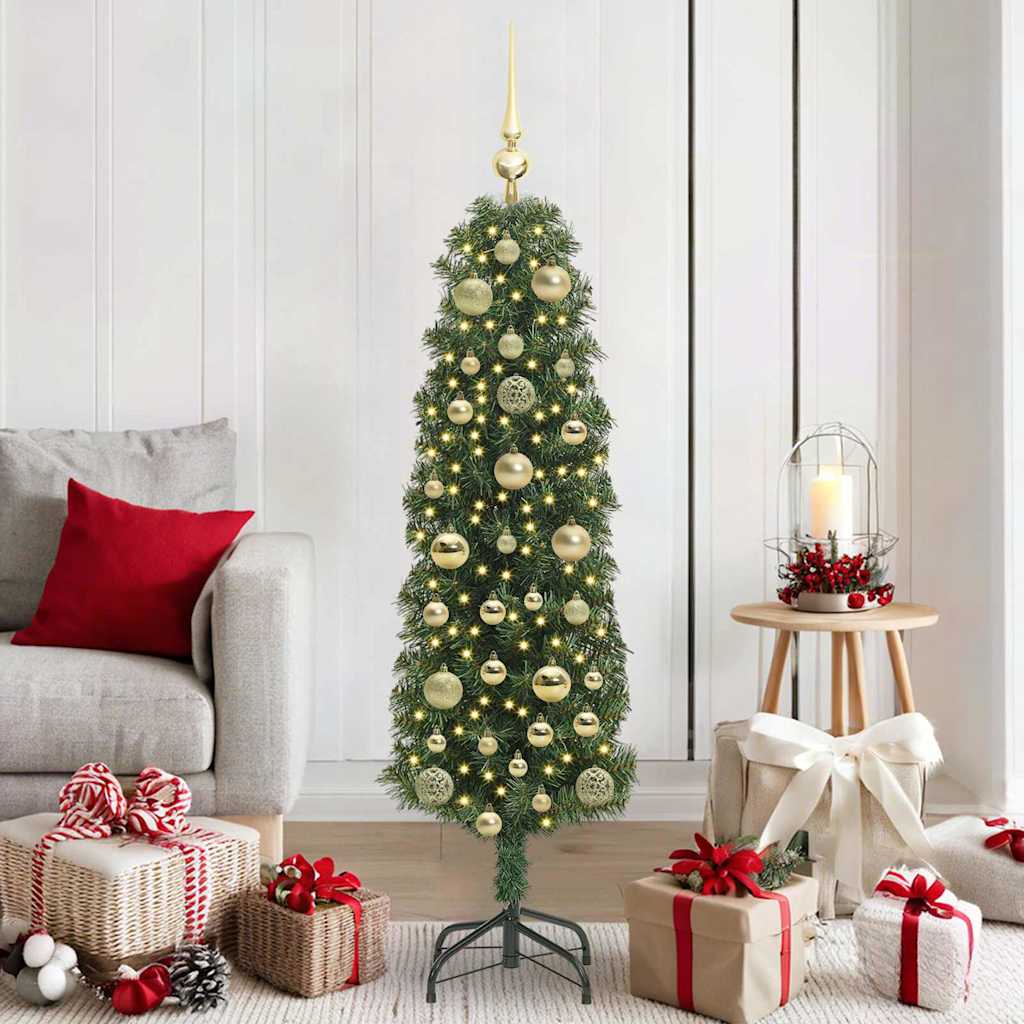 vidaXL Árbol de Navidad artificial Verde 150 cm PVC, Acero y Plástico