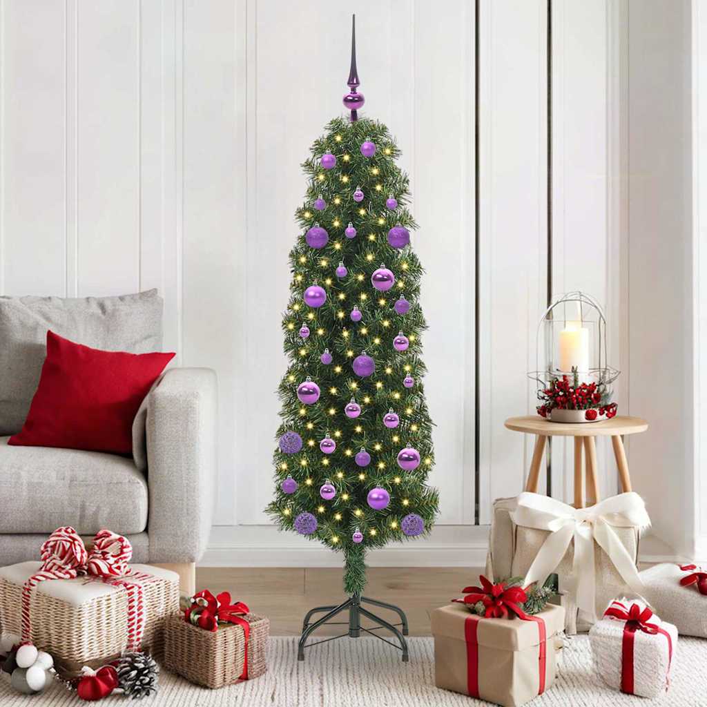 vidaXL Árbol de Navidad artificial Verde 150 cm PVC, Acero y Plástico