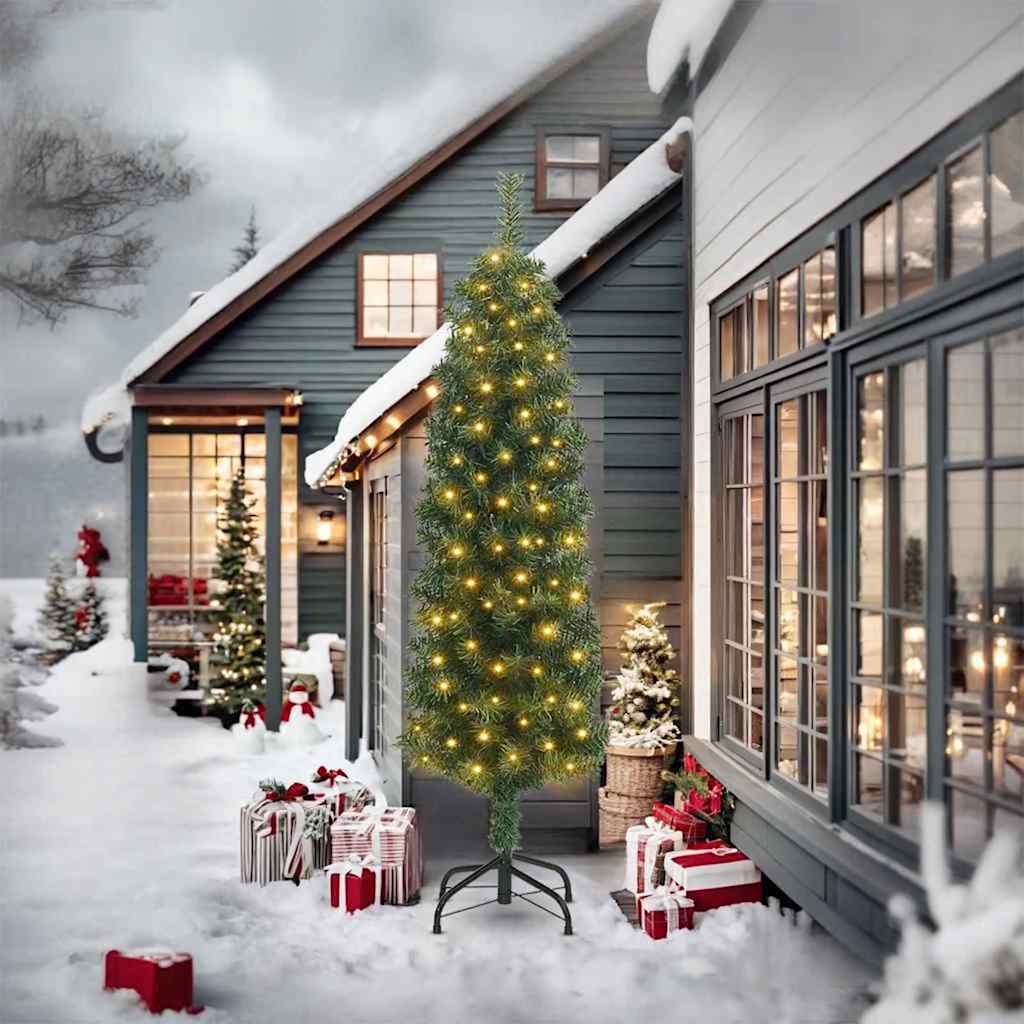 vidaXL Árbol de Navidad artificial Verde 240 cm PVC, Acero y Plástico