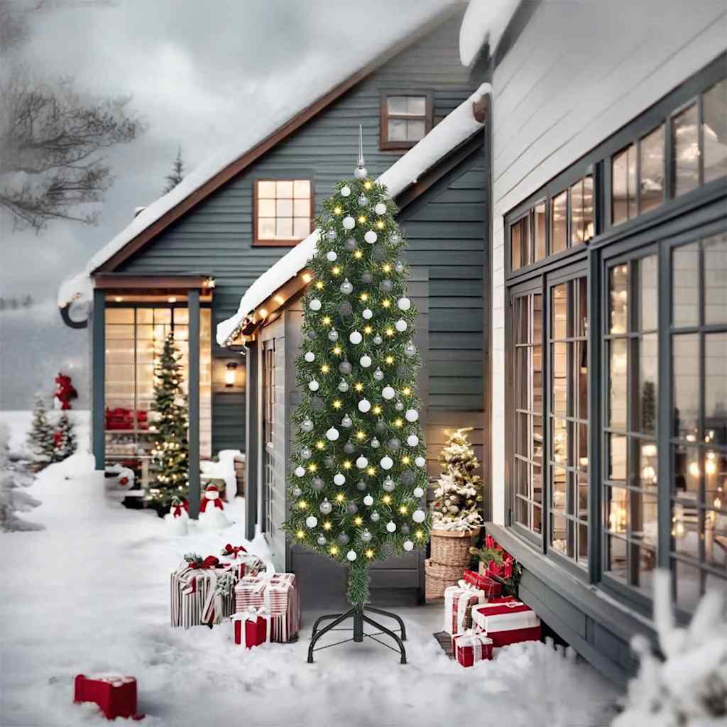 vidaXL Árbol de Navidad artificial Verde 240 cm PVC, Acero y Plástico