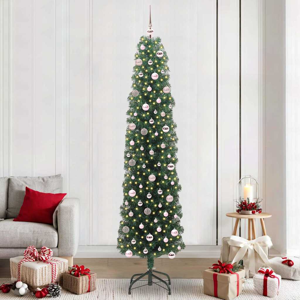 vidaXL Árbol de Navidad artificial Verde 240 cm PVC, Acero y Plástico