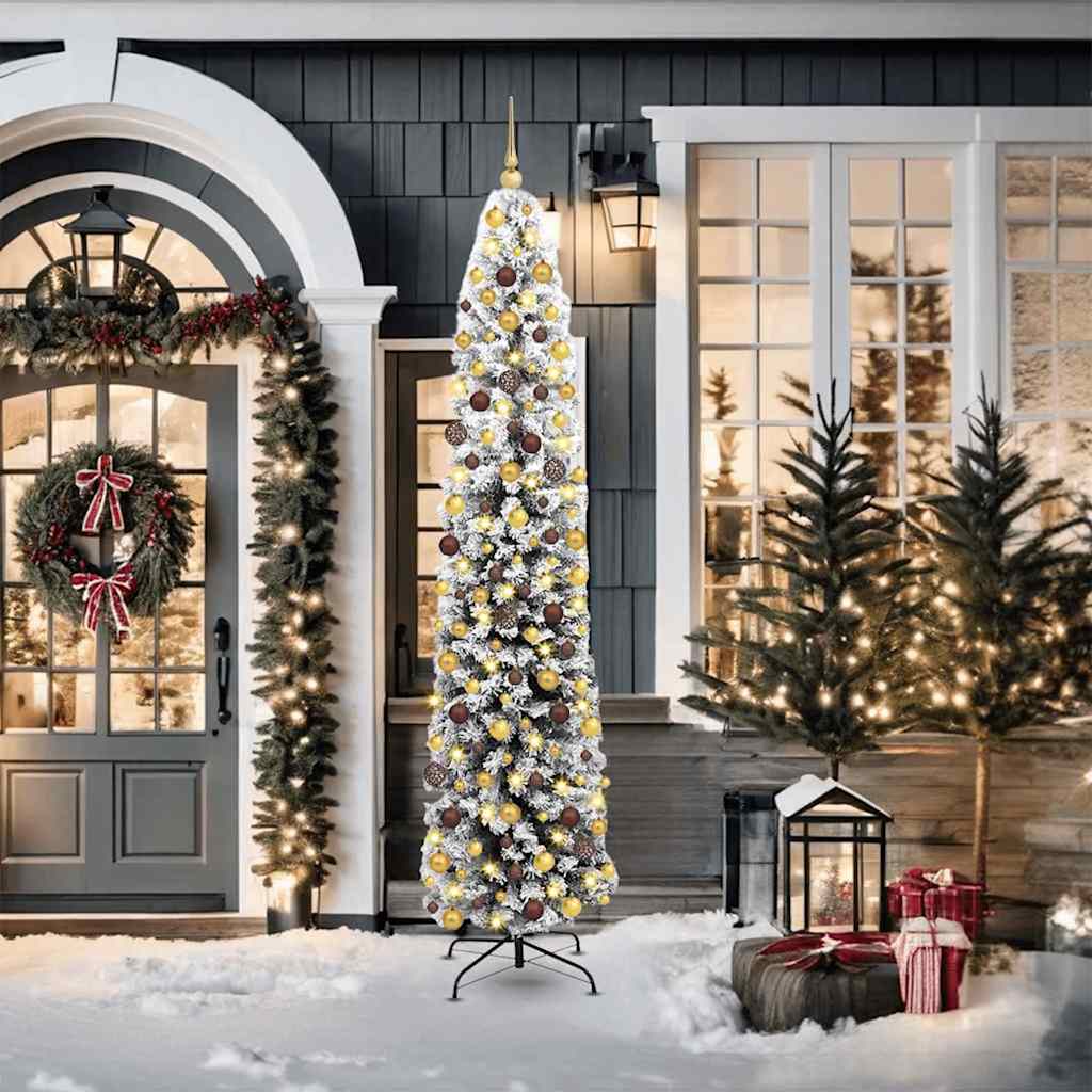 vidaXL Árbol de Navidad artificial Verde 210 cm PVC, Acero y Plástico
