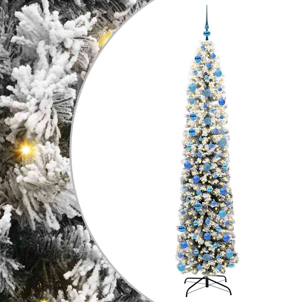 vidaXL Árbol de Navidad artificial Verde 240 cm PVC, Acero y Plástico
