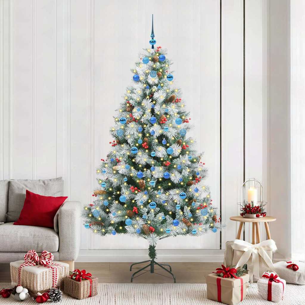 vidaXL Árbol de Navidad artificial verde y 210 cm