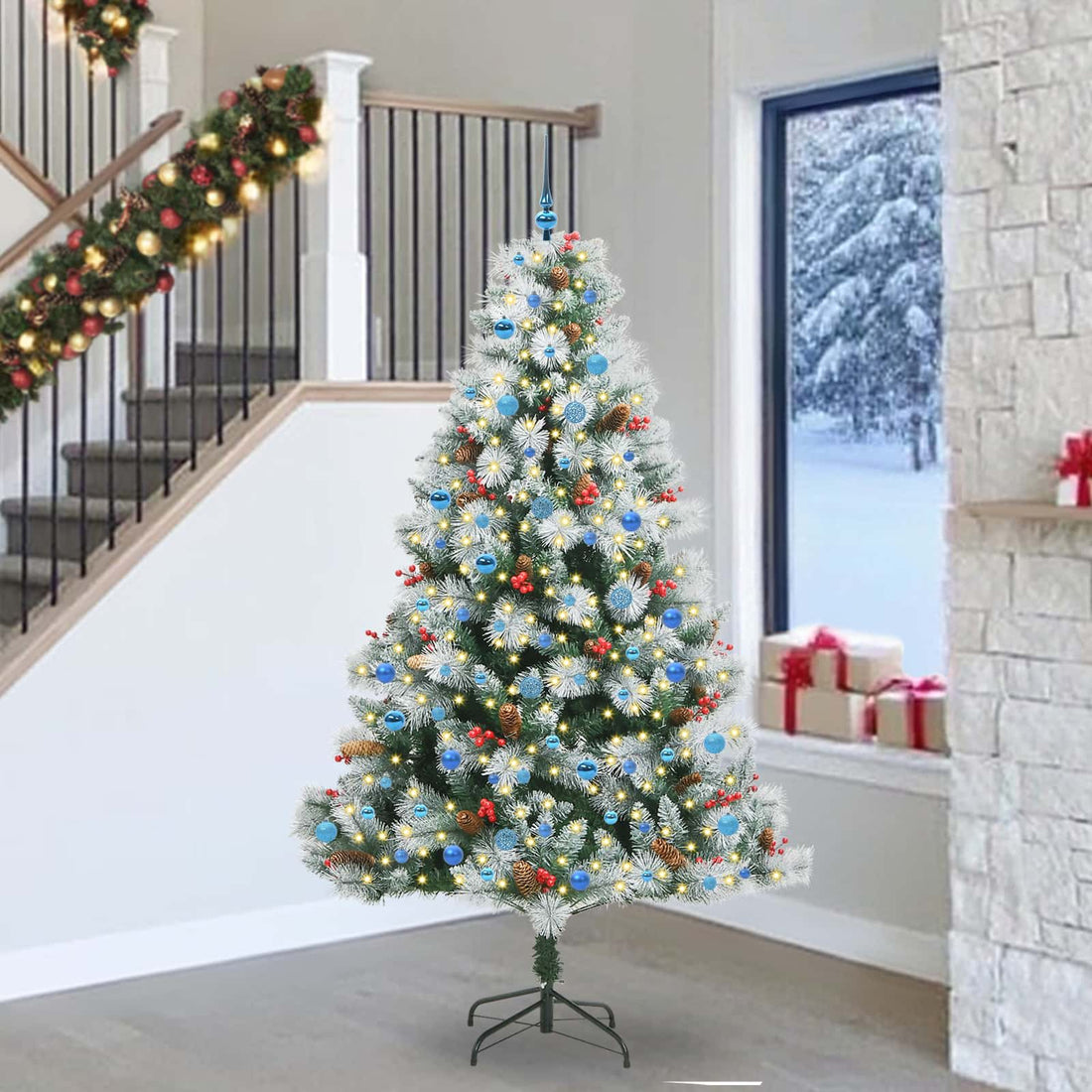 vidaXL Árbol de Navidad artificial verde y 240 cm